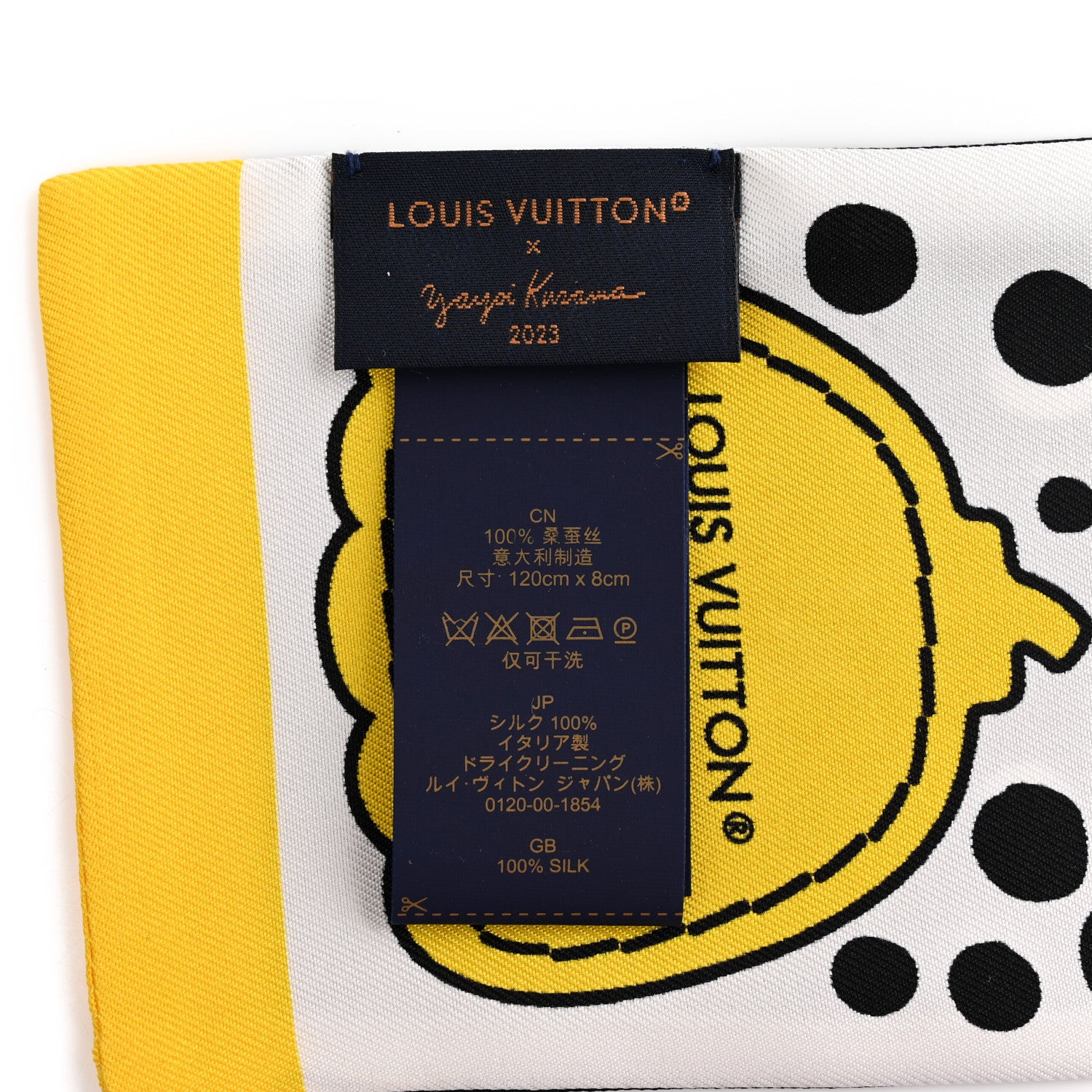 Louis Vuitton LV x YK Infinity Dots Bandeau Black Yellow White 3 of 3