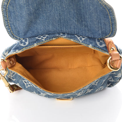 Louis Vuitton Monogram Denim Mini Pleaty Blue 5 of 14