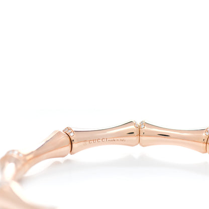 Gucci 18K Rose Gold Diamond Medium Bamboo Spring Bracelet 3 of 3