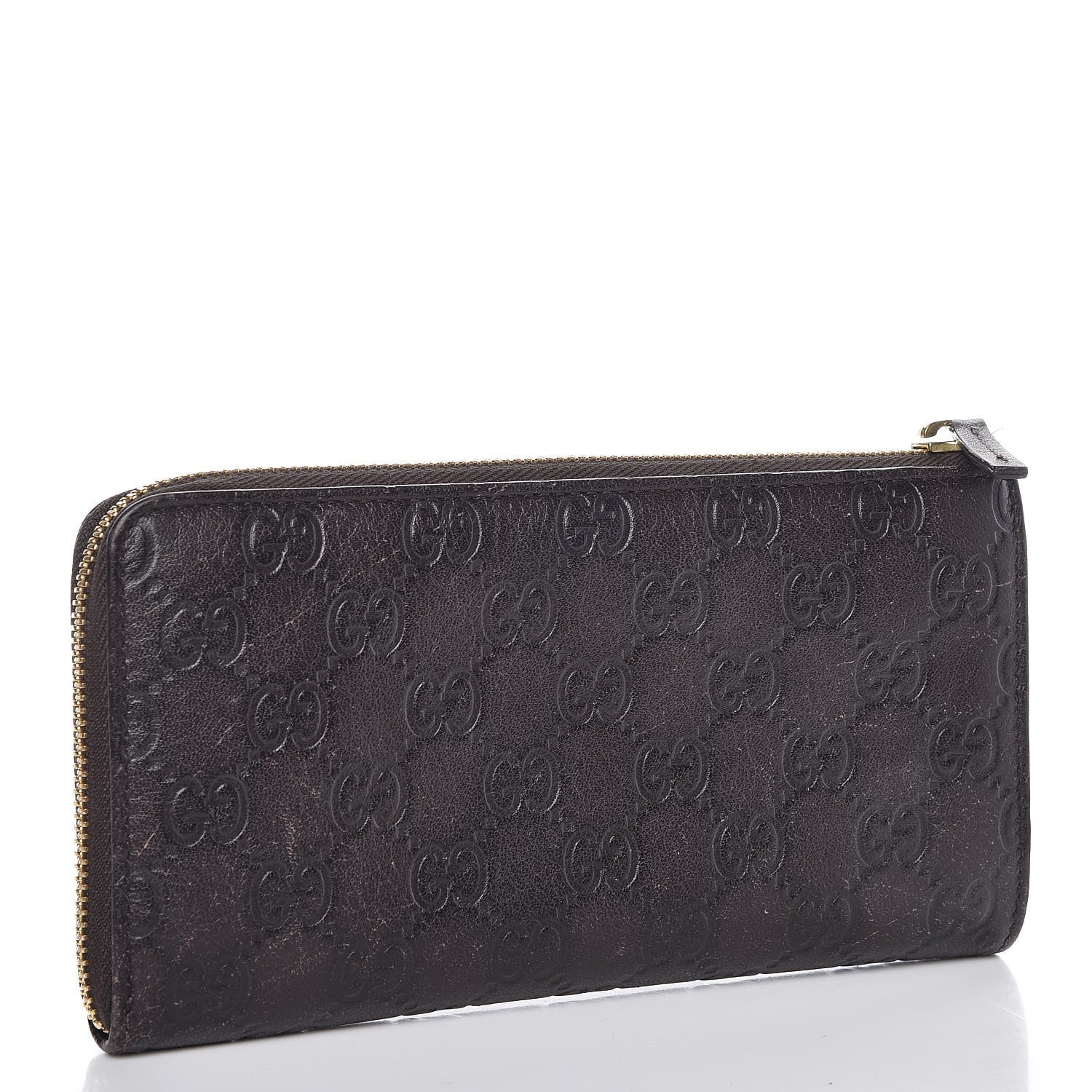 Gucci Guccissima Vitello Tender Donna Long Wallet Testa di Moro 3 of 12