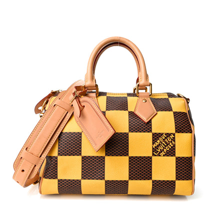 Louis Vuitton Damier Pop Speedy Bandouliere 25 Jaune Mat 1 of 11