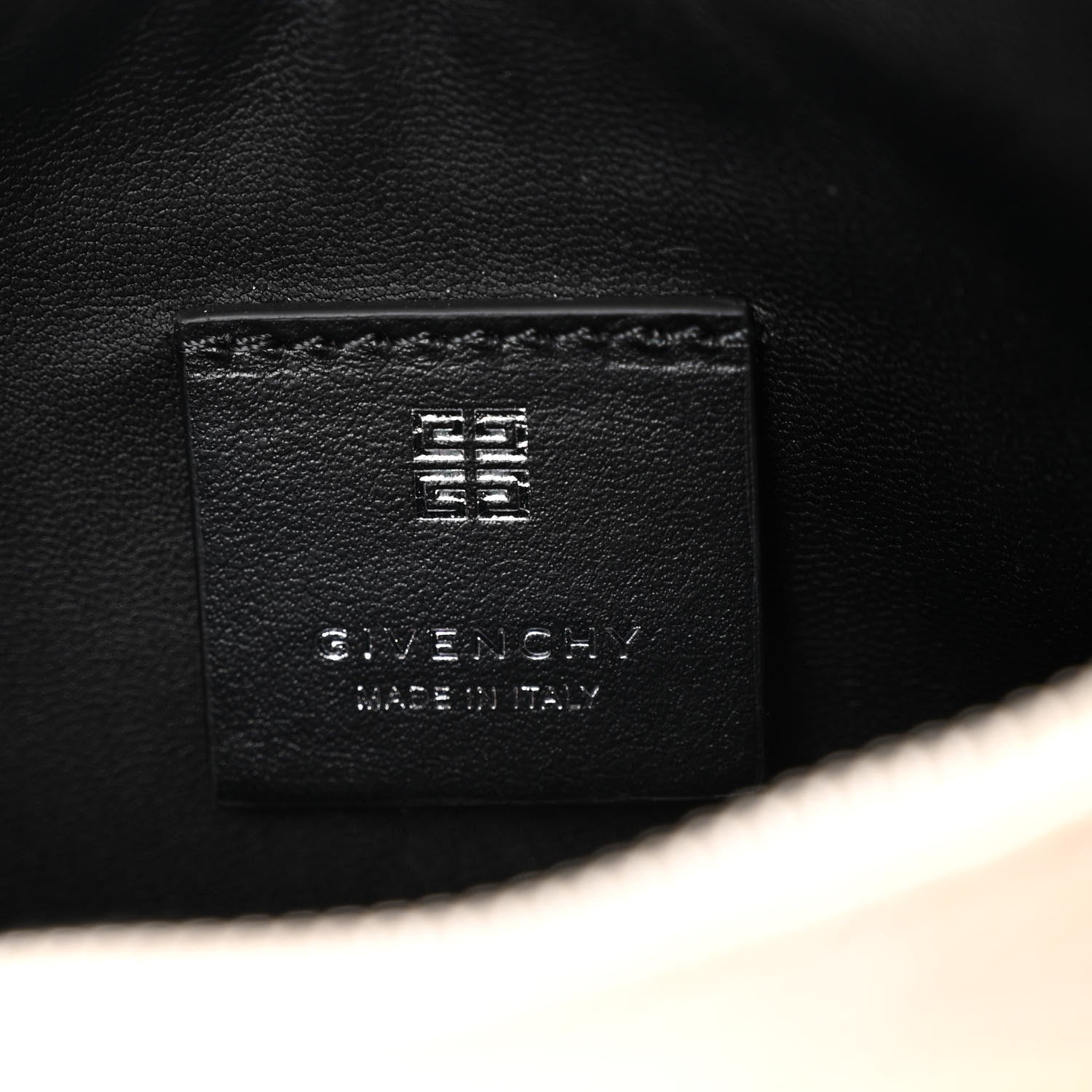 Givenchy Coated Canvas Logo 4G Embossed Small Moon Cut Out Shoulder Bag Ivory 6 of 10