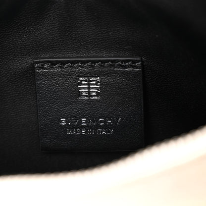 Givenchy Coated Canvas Logo 4G Embossed Small Moon Cut Out Shoulder Bag Ivory 6 of 10
