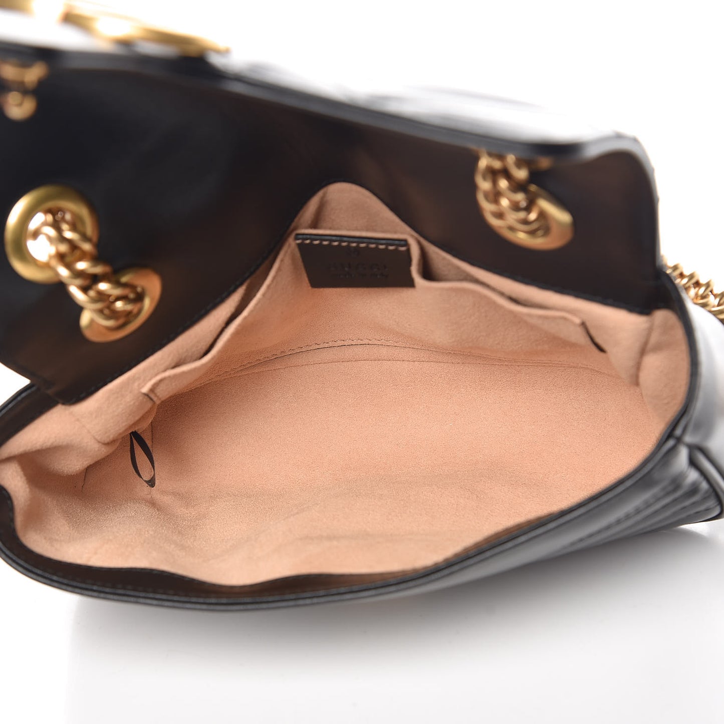 Calfskin Matelasse Mini GG Marmont Shoulder Bag Black