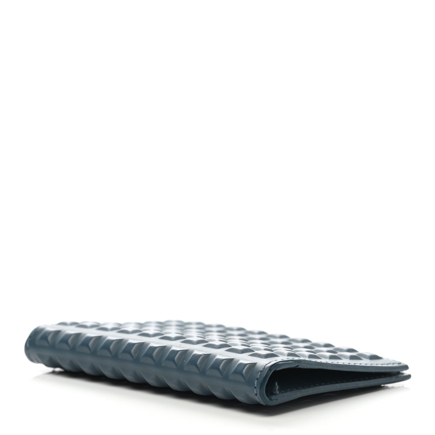 Balenciaga Calfskin Grid Embossed Passport Cover Bleu Glacier 4 of 10