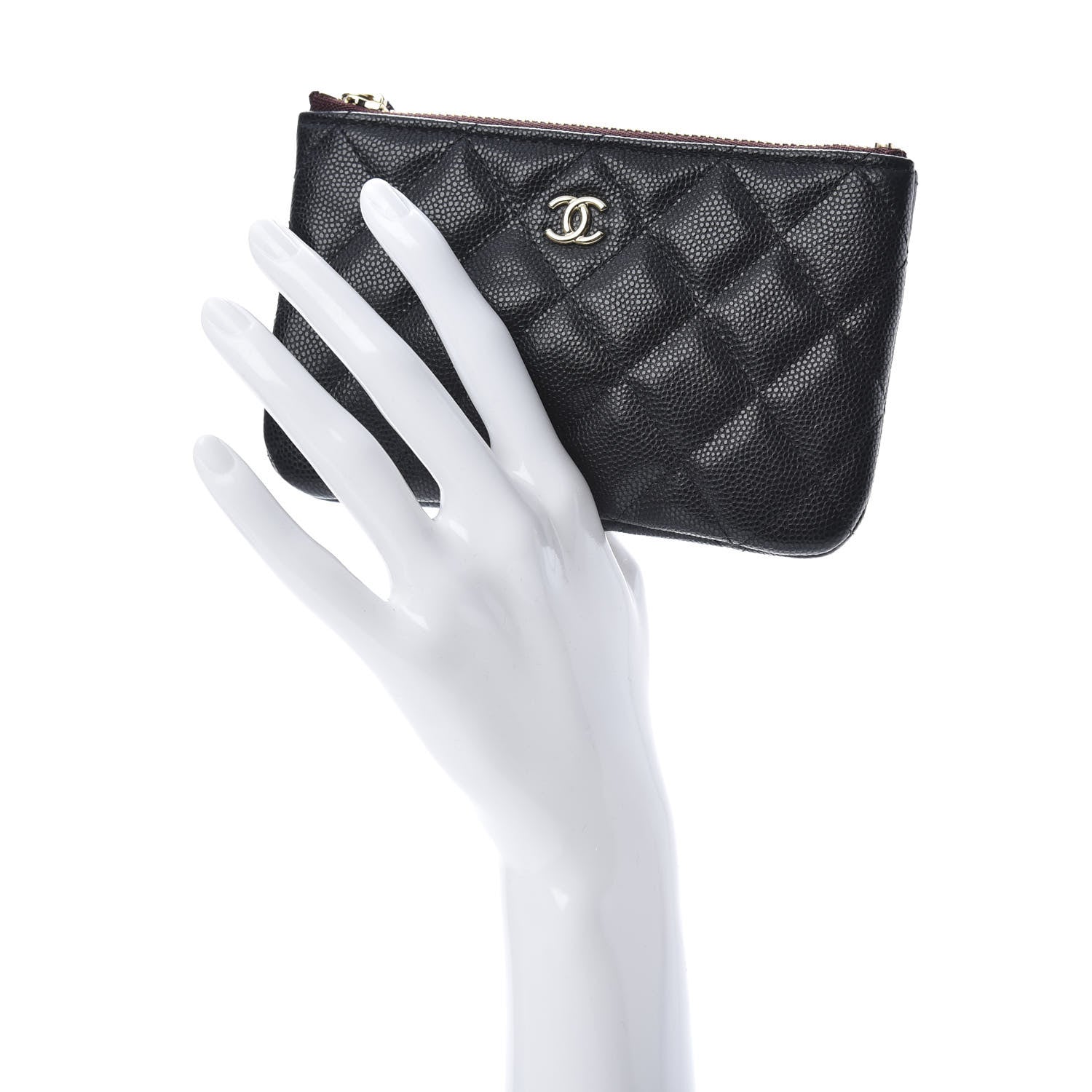 Chanel Caviar Quilted Small Cosmetic Case Black 2 of 8