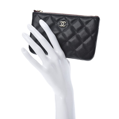 Chanel Caviar Quilted Small Cosmetic Case Black 2 of 8