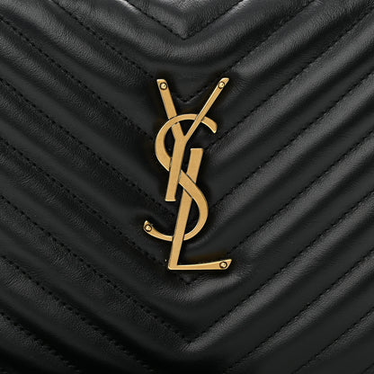 Saint Laurent Calfskin Matelasse Monogram Lou Camera Bag Black 8 of 11