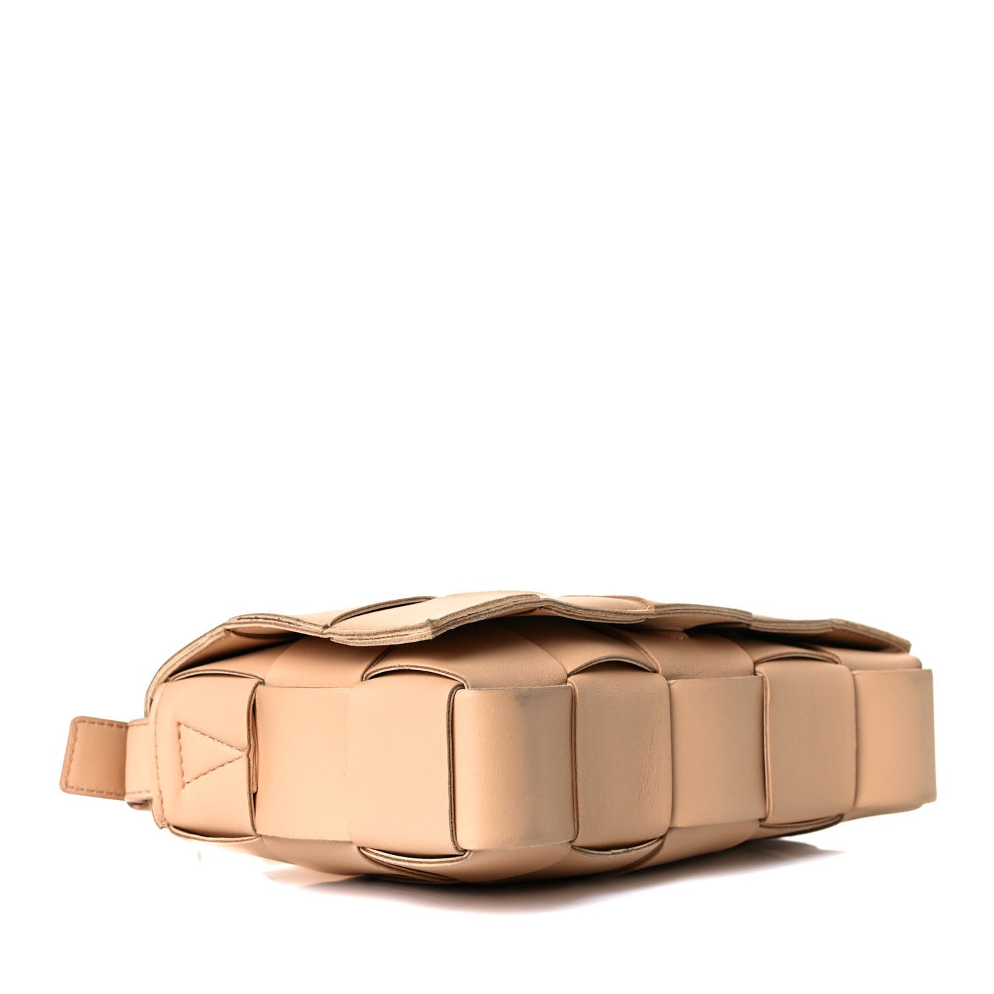 Lambskin Maxi Intrecciato Cassette Crossbody Bag Almond