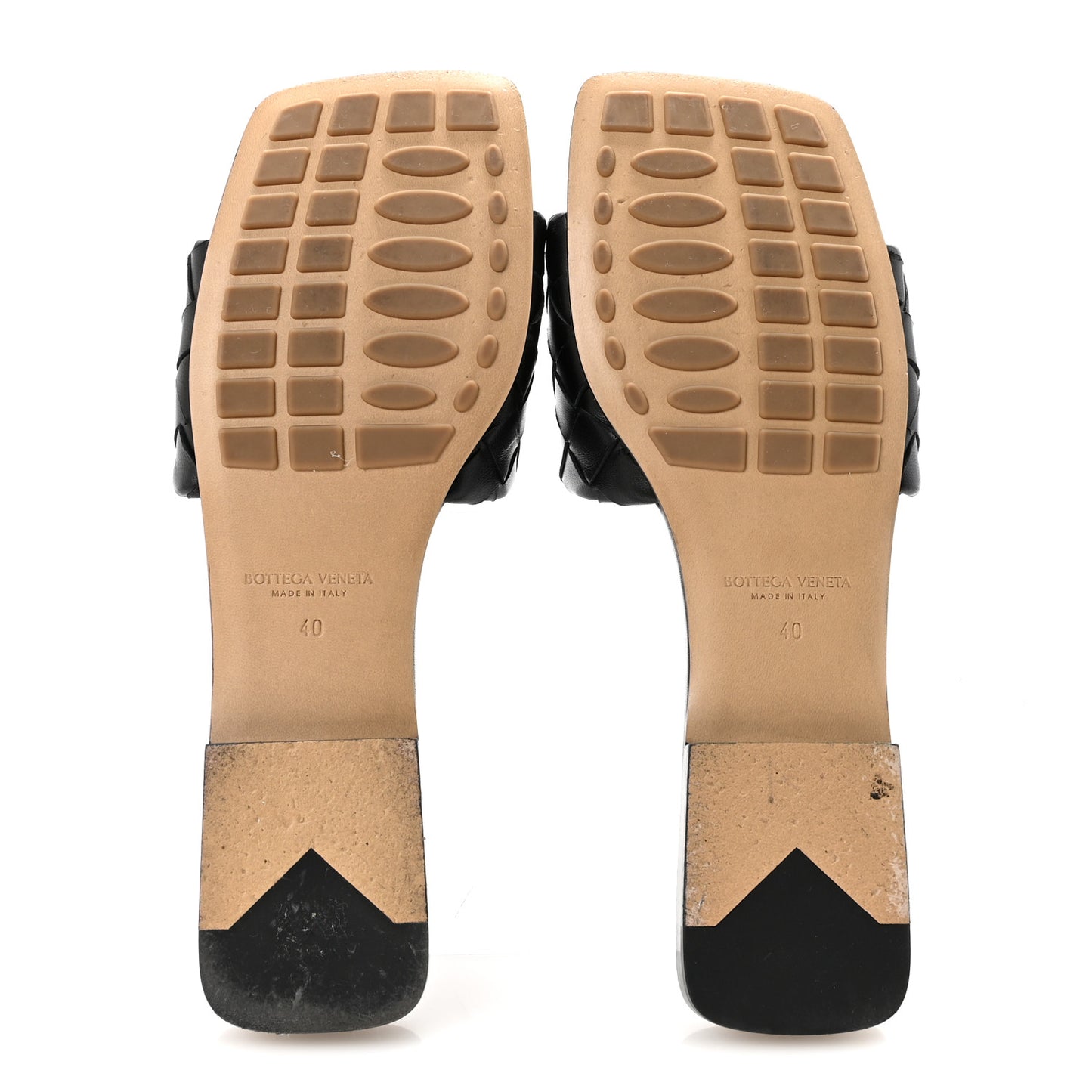 Nappa Quilted Parco Flat Sandals 40 Black