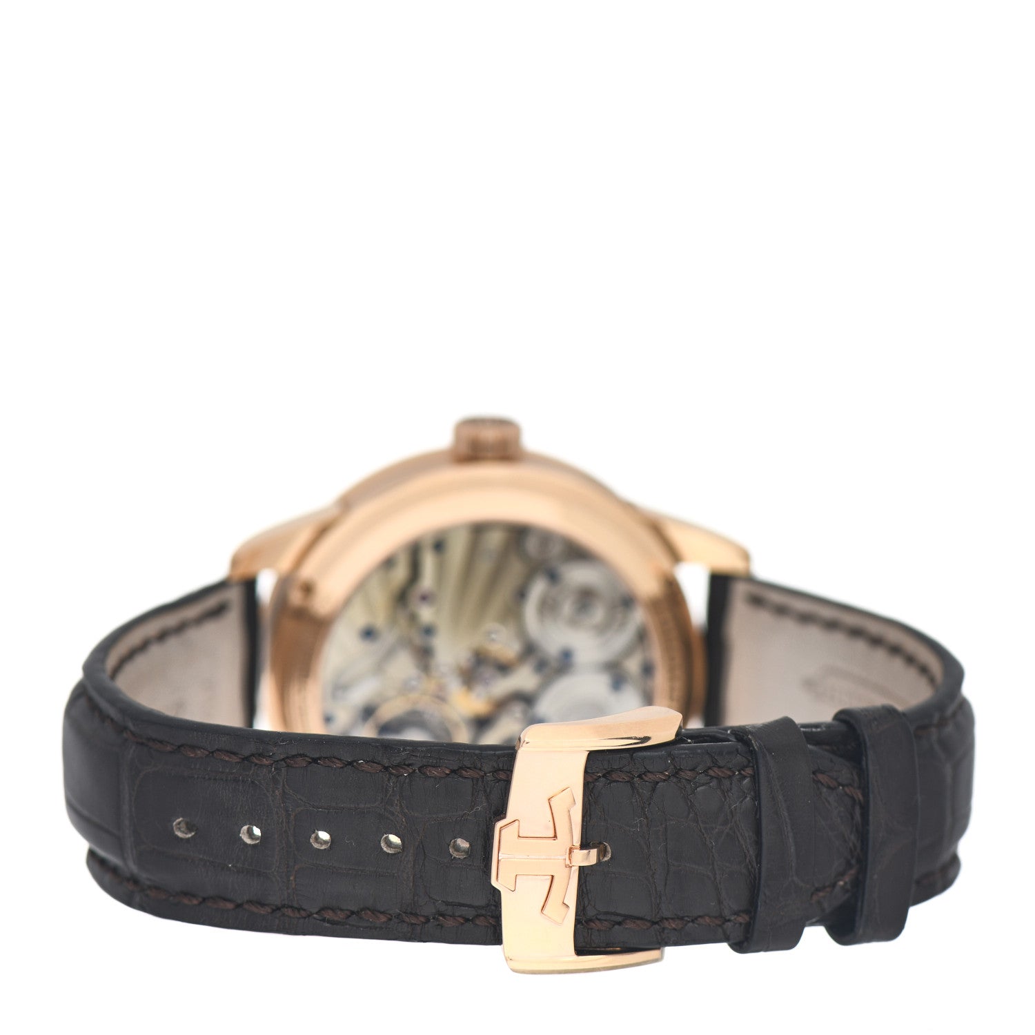 Jaeger-LeCoultre 18K Rose Gold Alligator 40.5mm Duometre Quantieme Lunaire Manual Winding Watch Q6042421 3 of 4