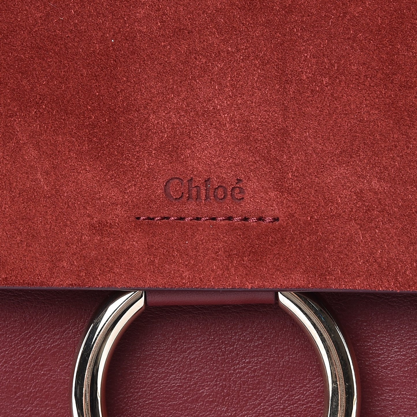 Calfskin Suede Medium Faye Shoulder Bag Plum Purple