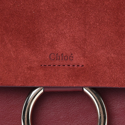 Chloe Calfskin Suede Medium Faye Shoulder Bag Plum Purple 7 of 7