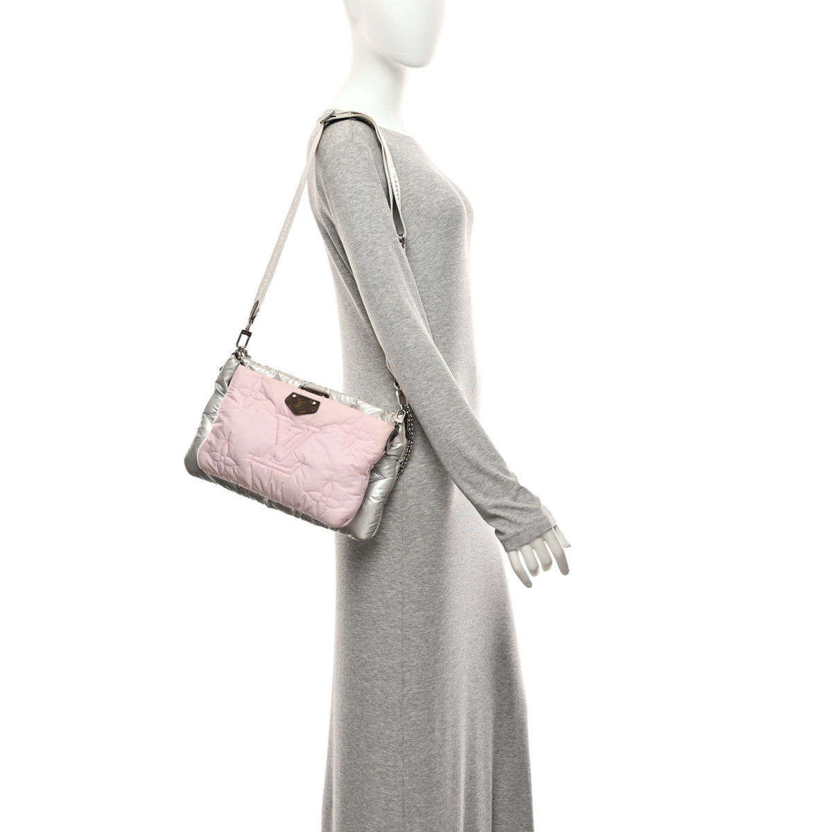Louis Vuitton Econyl Monogram Pillow Maxi Multi Pochette Accessories Silver Pale Pink 2 of 11