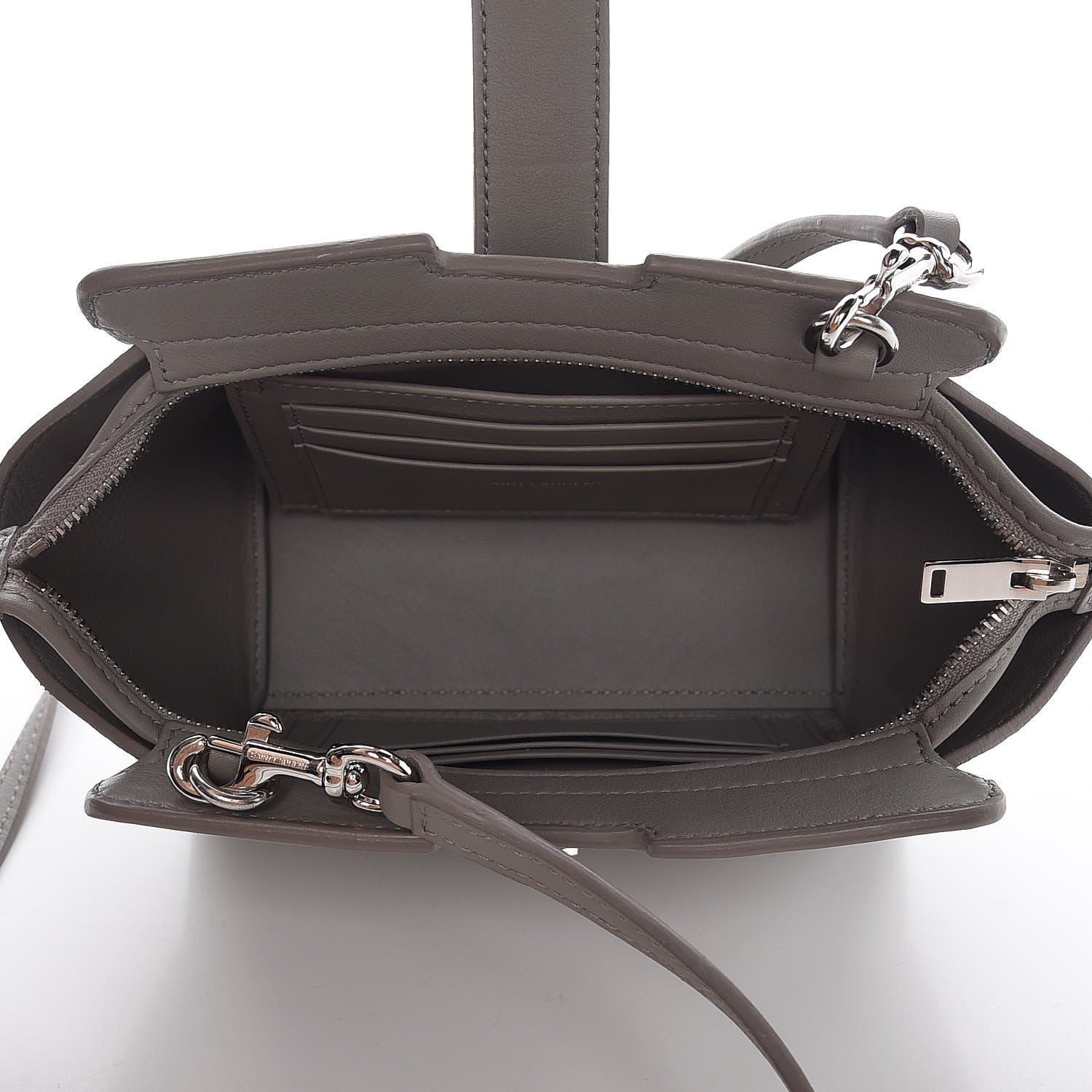 Saint Laurent Calfskin Monogram Toy Cabas Fog 5 of 8