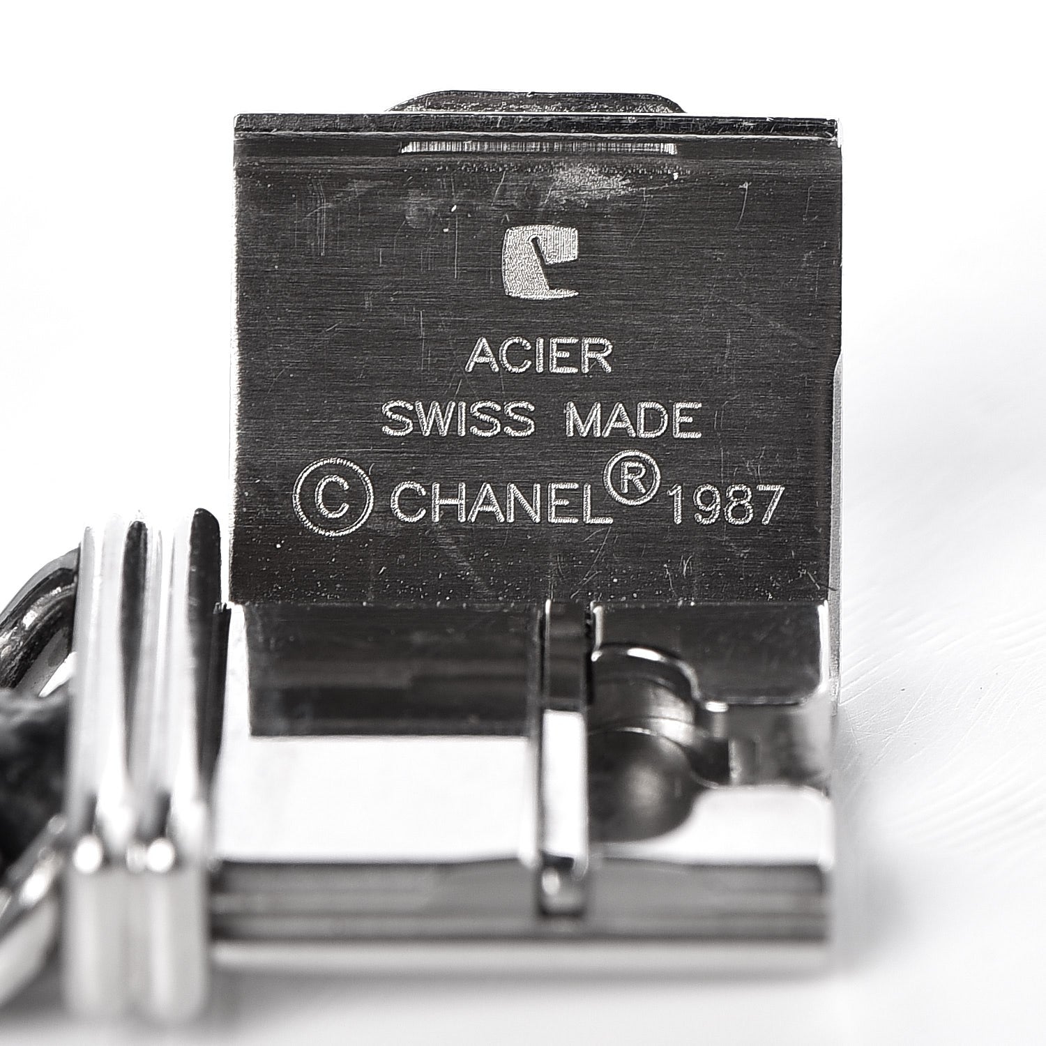 Chanel Stainless Steel Lambskin 20mm Chain Premiere Quartz Watch M 6 of 8