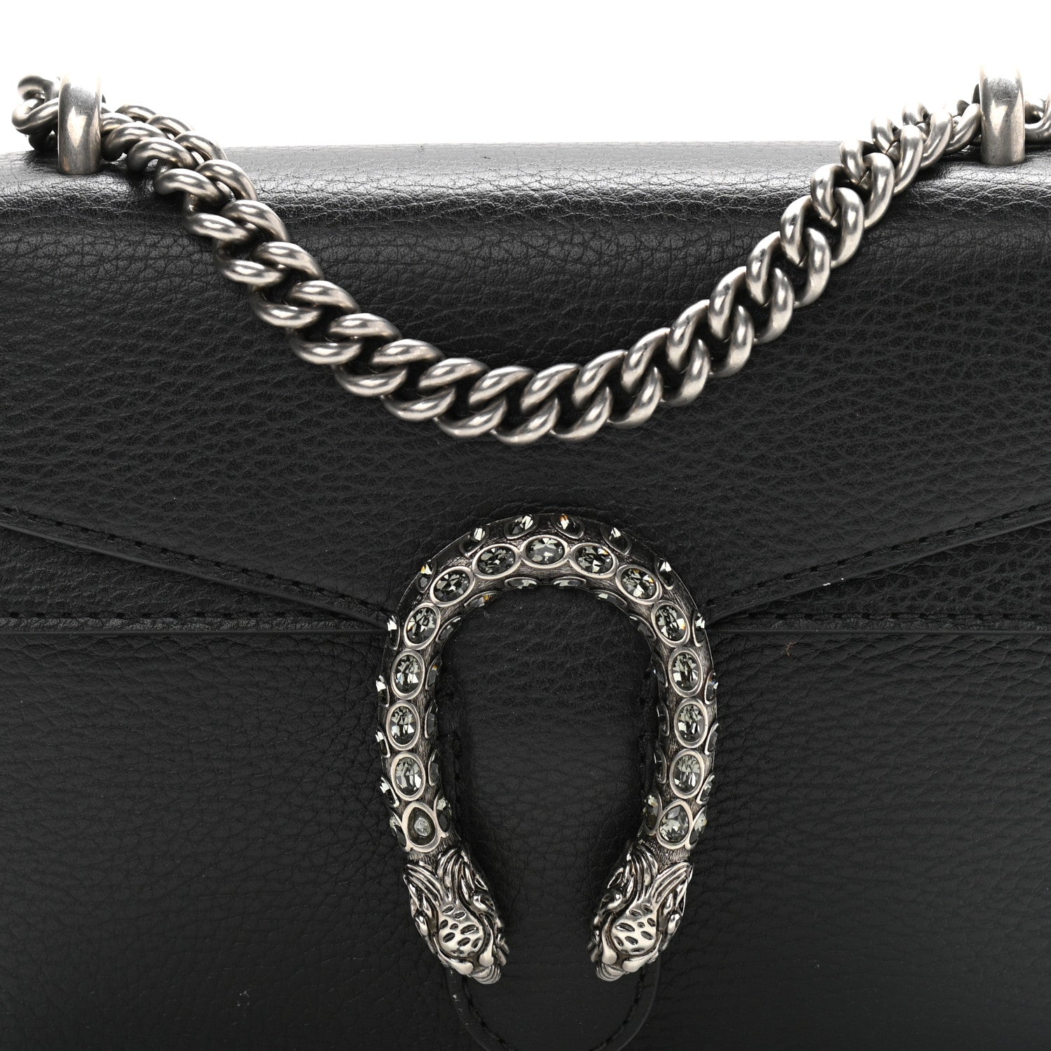 Gucci Calfskin Mini Dionysus Shoulder Bag Black 9 of 12
