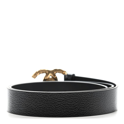 Chanel Glazed Calfskin CC Belt 85 34 Black 2 of 6