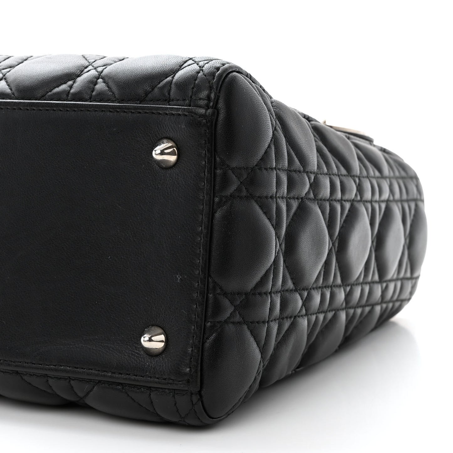 Lambskin Cannage Medium Lady Dior Black
