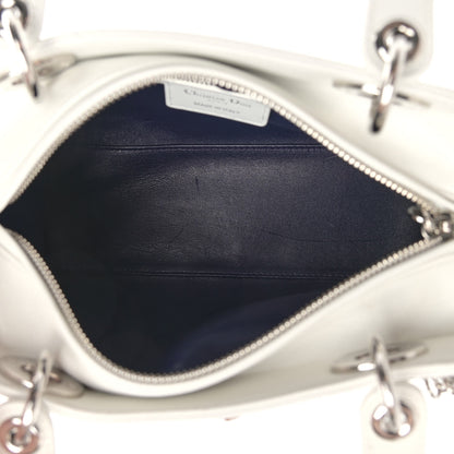 Christian Dior Smooth Calfskin Embellished Dragonfly Medium Lady Dior White Multicolor 7 of 11