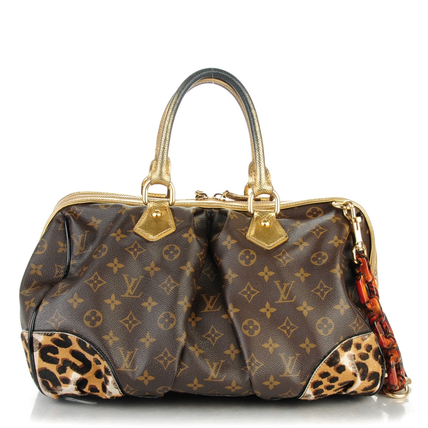 Monogram Leopard Stephen Bag