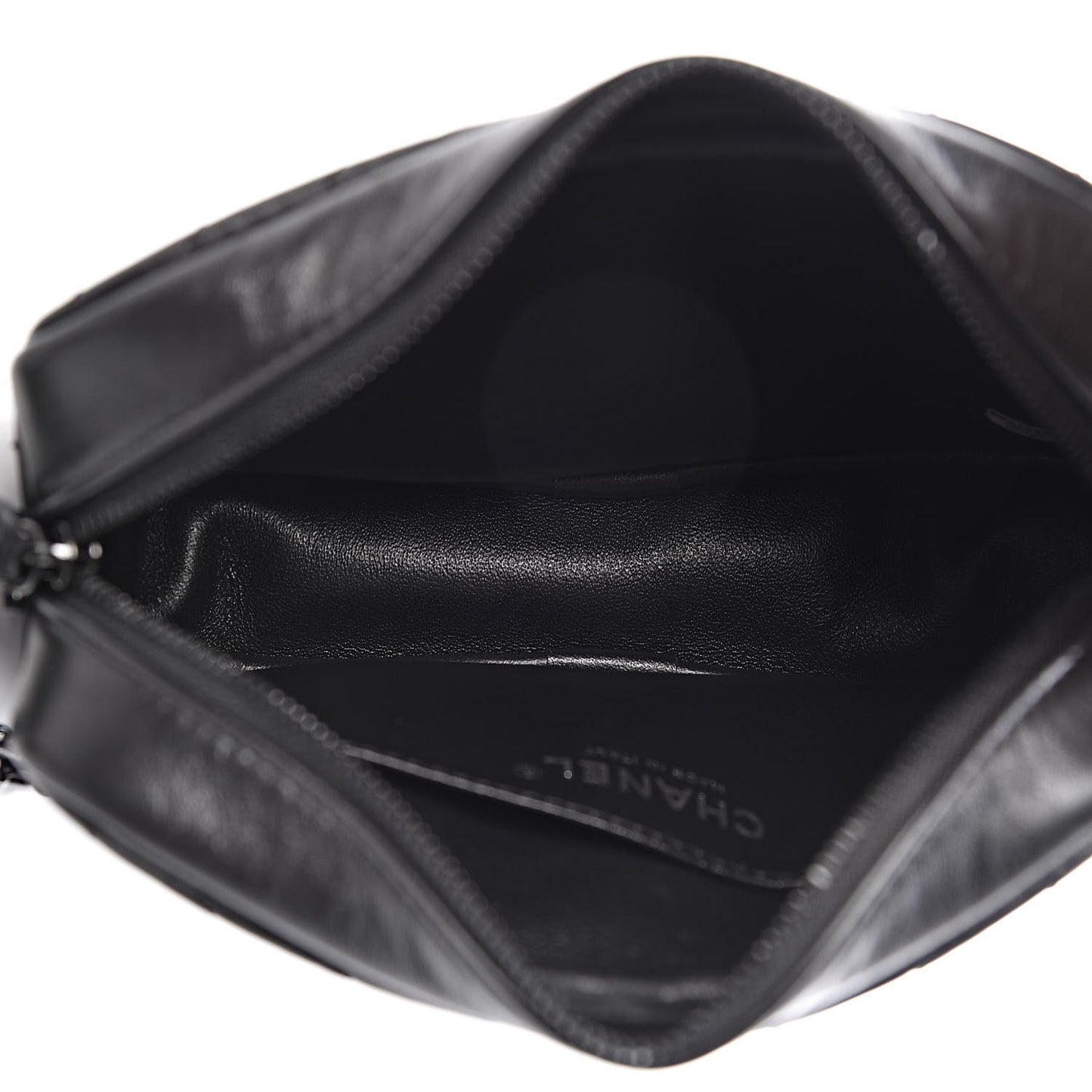 Aged Calfskin Chevron Mini Reissue Camera Case So Black