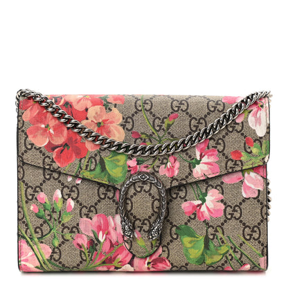 Gucci GG Supreme Monogram Blooms Mini Dionysus Chain Wallet Beige Multicolor Dry Rose 1 of 10