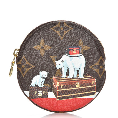 Louis Vuitton Monogram 2017 Christmas Animation Round Coin Purse 1 of 7
