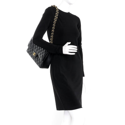 Chanel Caviar Quilted Jumbo Double Flap Black 3 of 10