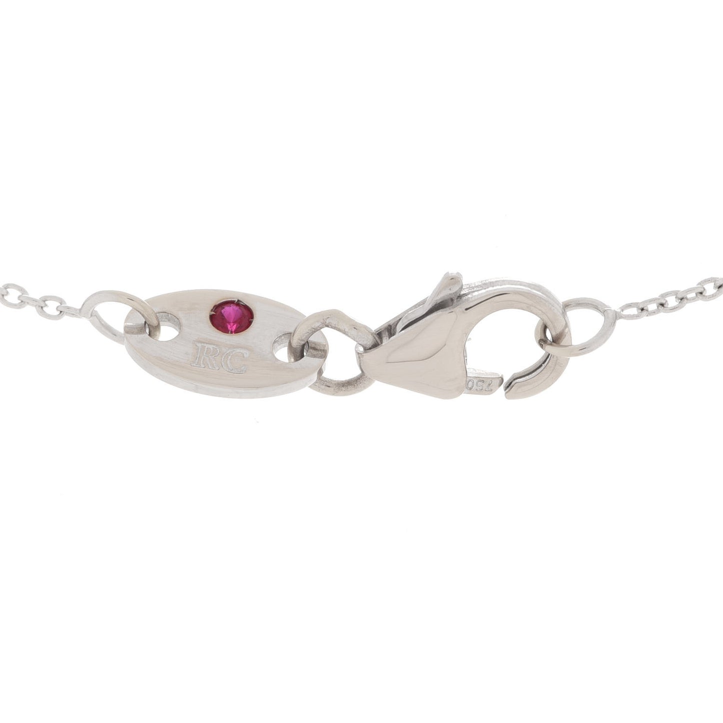 18K White Gold Diamond .29ctw Diamonds By The Inch Seven Station Necklace