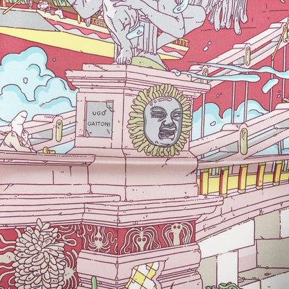 Hermes Silk La Legende Du Cheval A Plumes Scarf 90 Rose Pale Jaune Vif Turquoise 4 of 9