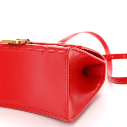 Balenciaga Shiny Box Calfskin Small Hourglass Top Handle Bag Bright Red 9 of 9