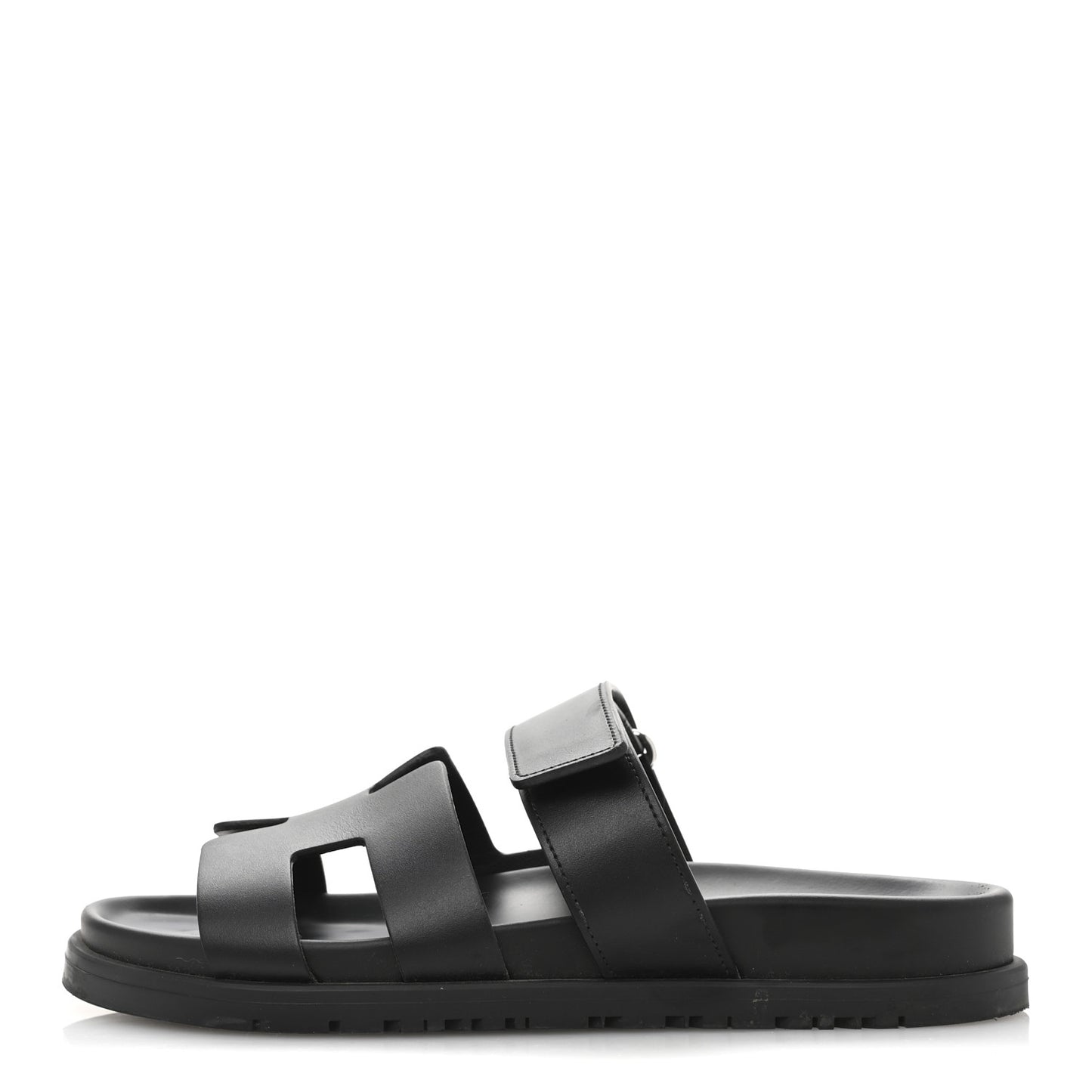 Calfskin Womens Chypre Sandals 36.5 Black