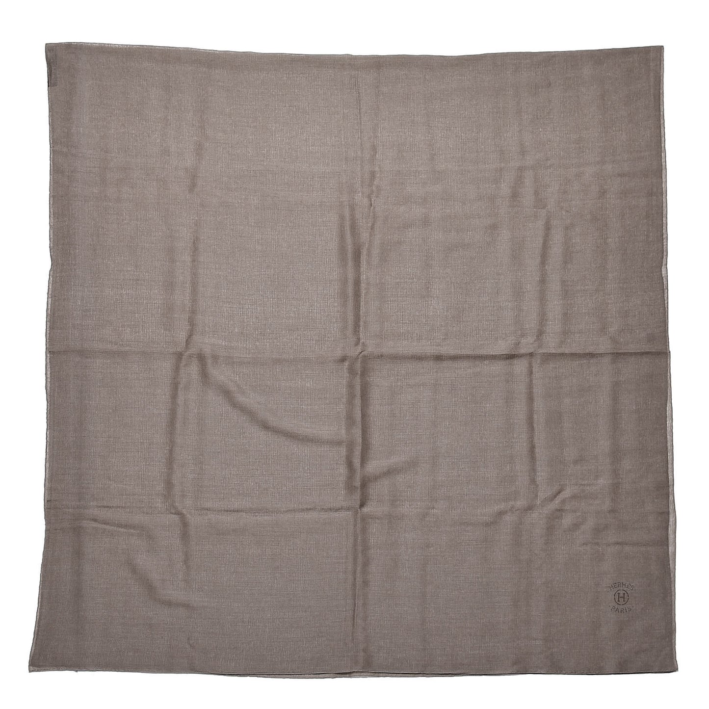 Cashmere Silk Plume Unie Stole Etoupe