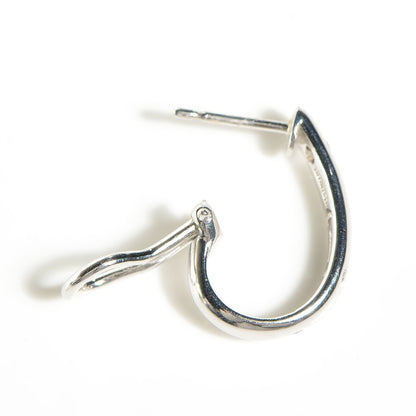 Tiffany Platinum Diamond Etoile Hoop Earrings 3 of 6