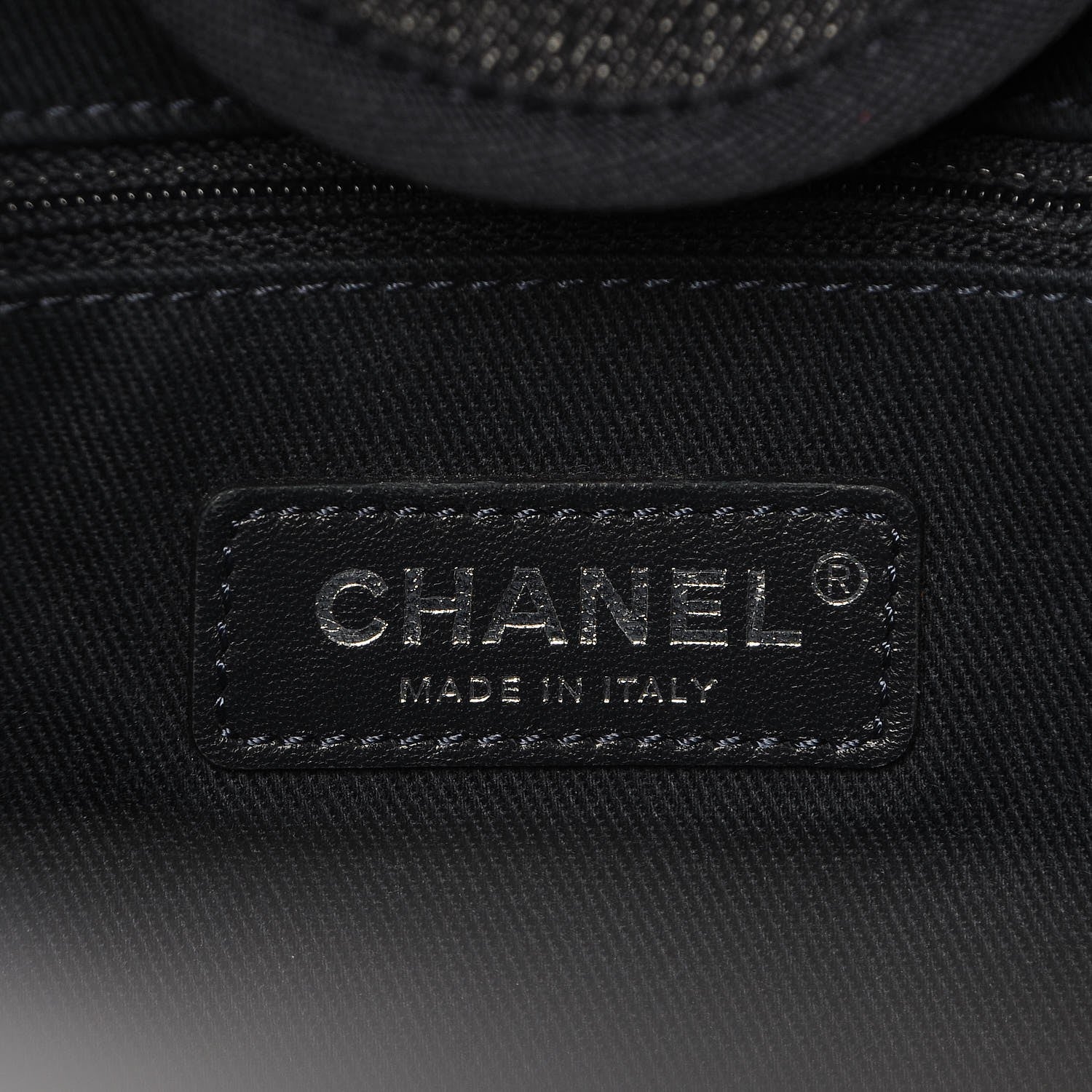 Chanel Canvas Large Deauville Tote Blue Orange 7 of 8