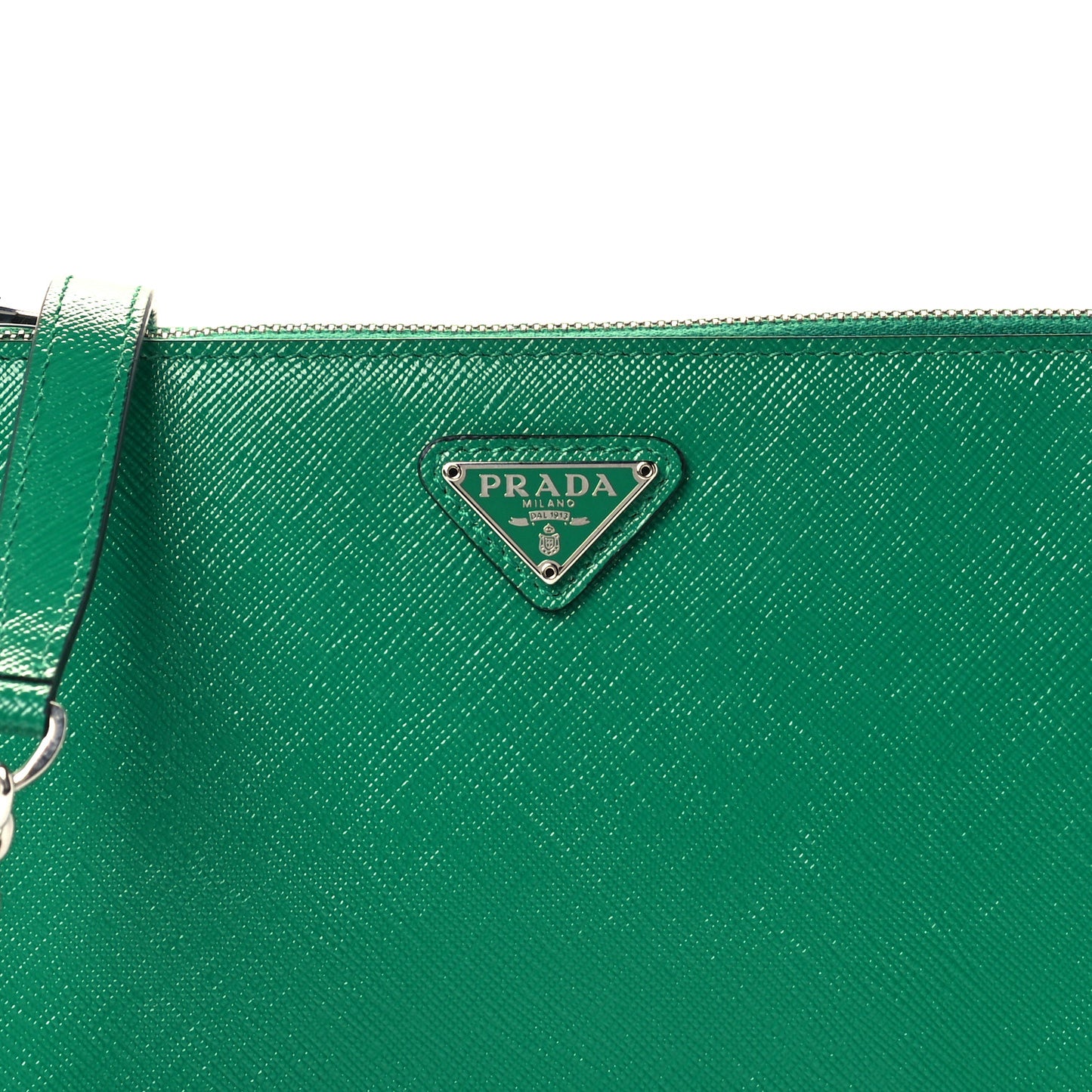 Saffiano Vernice Chain Crossbody Bag Green