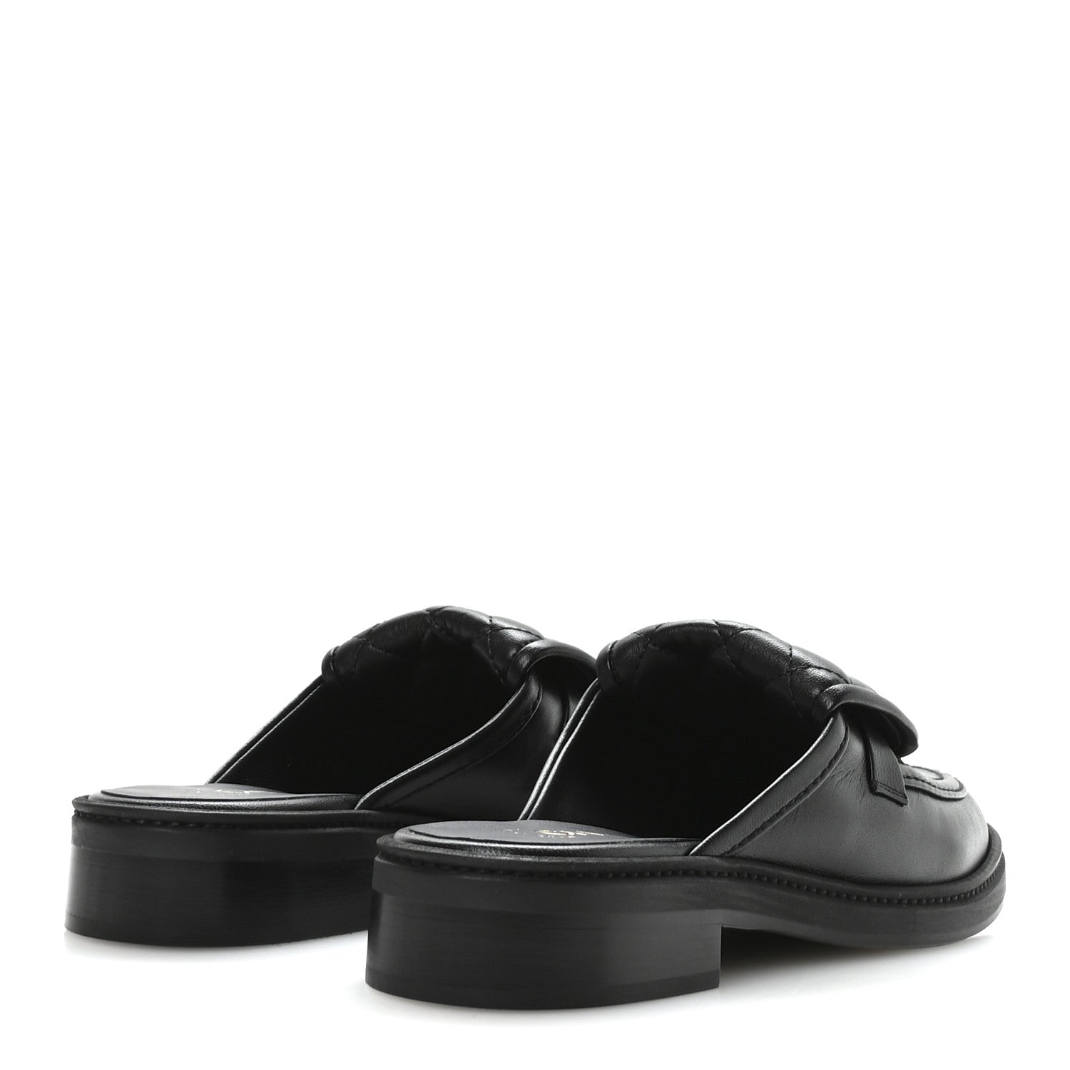 Chanel Lambskin Quilted CC Turnlock Mules 36.5 Black 5 of 9