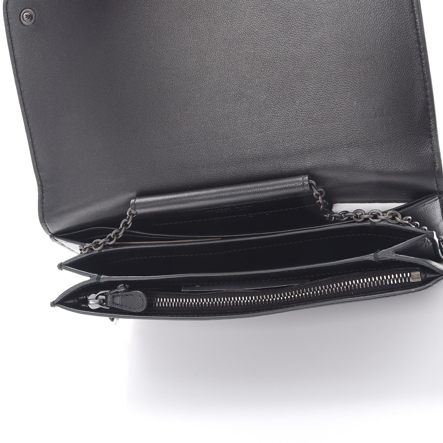 Bottega Veneta Nappa Intrecciato Continental Wallet on Chain Nero Black 6 of 9