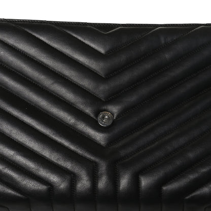 Saint Laurent Calfskin Y Quilted Monogram Large Loulou Chain Satchel Black 12 of 21