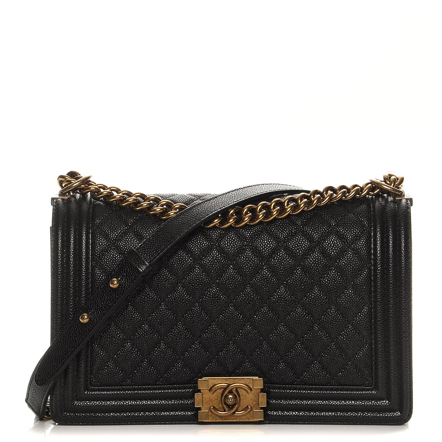 Caviar Quilted New Medium Boy Flap Black