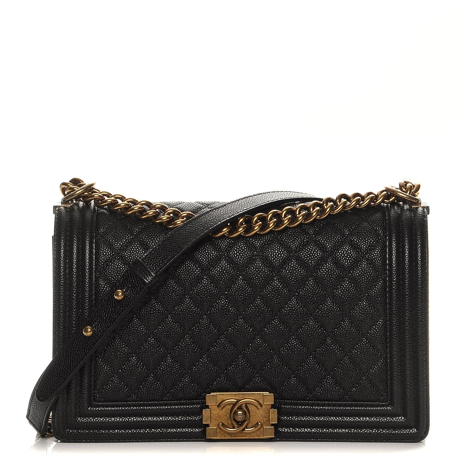 Chanel Caviar Quilted New Medium Boy Flap Black 1 of 8