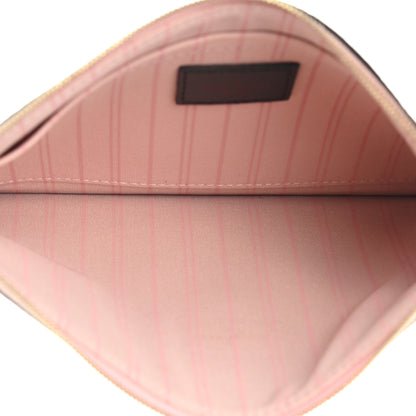 Louis Vuitton Damier Ebene Neverfull MM GM Pochette Rose Ballerine 4 of 7