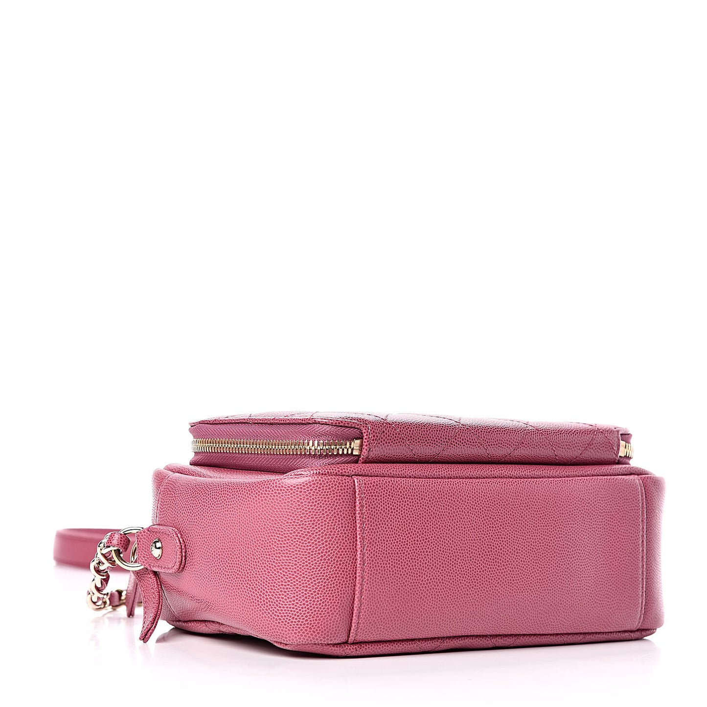 Caviar Quilted Business Affinity Camera Case Dark Pink