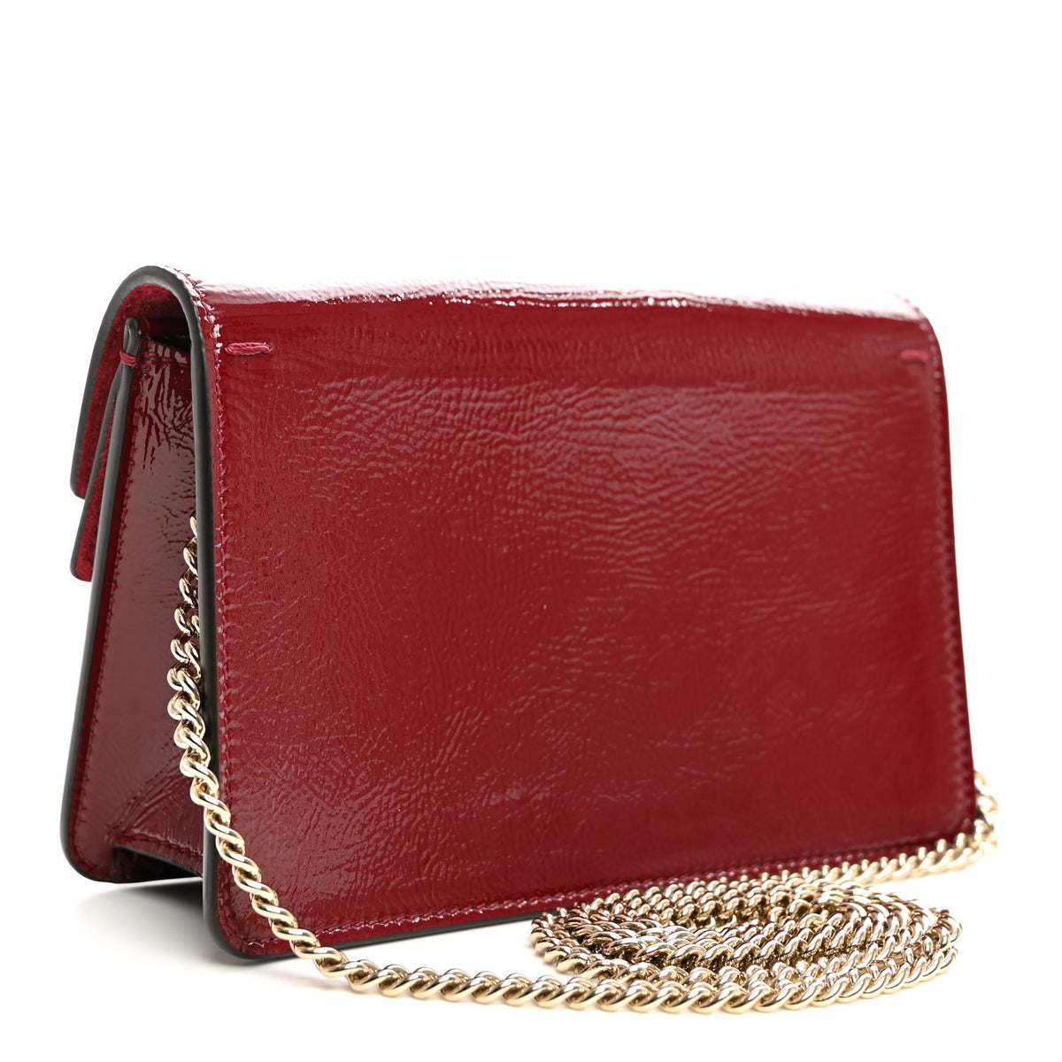 Crinkled Patent Mini Dionysus Shoulder Bag Rosso Ancora Red