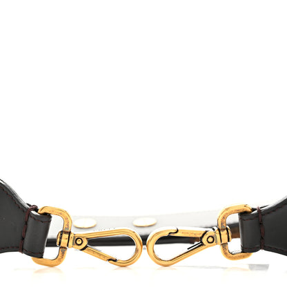 Fendi Ribbon Vitello Century FF 1974 Flat Studded Strap You Fango Marrone Ebano 5 of 6