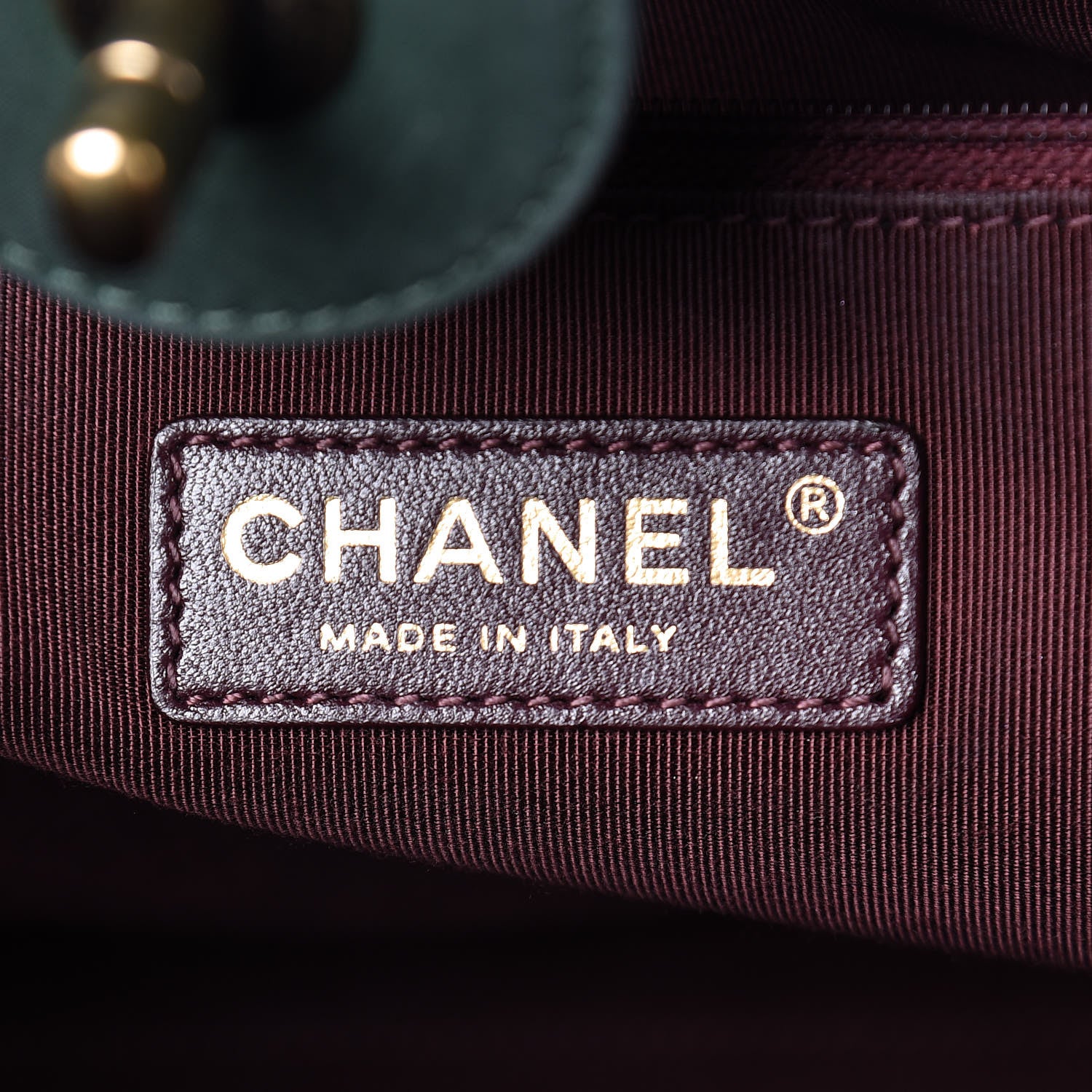 Chanel Iridescent Calfskin Quilted Happy Stitch Shopping Tote Green 6 of 15