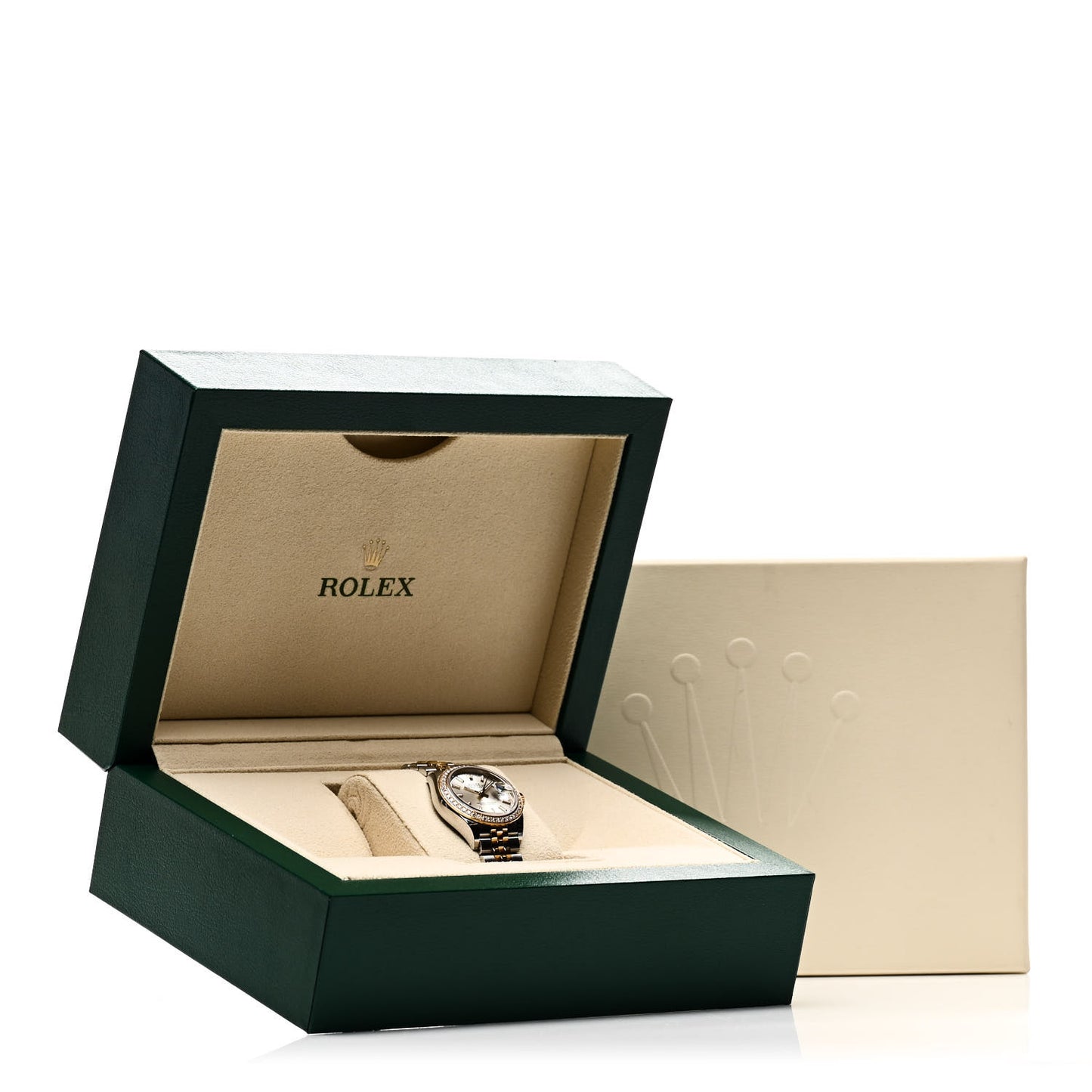Stainless Steel 18K Yellow Gold Diamond 28mm Oyster Perpetual Datejust Watch Silver 279383RBR