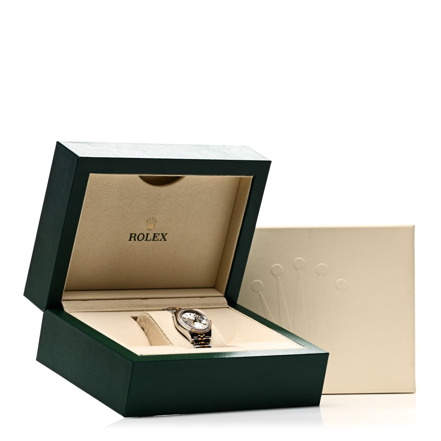 Rolex Stainless Steel 18K Yellow Gold Diamond 28mm Oyster Perpetual Datejust Watch Silver 279383RBR 5 of 5