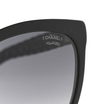 Chanel Acetate Quilted Polarized Butterfly CC Sunglasses 5288-Q Black 7 of 10